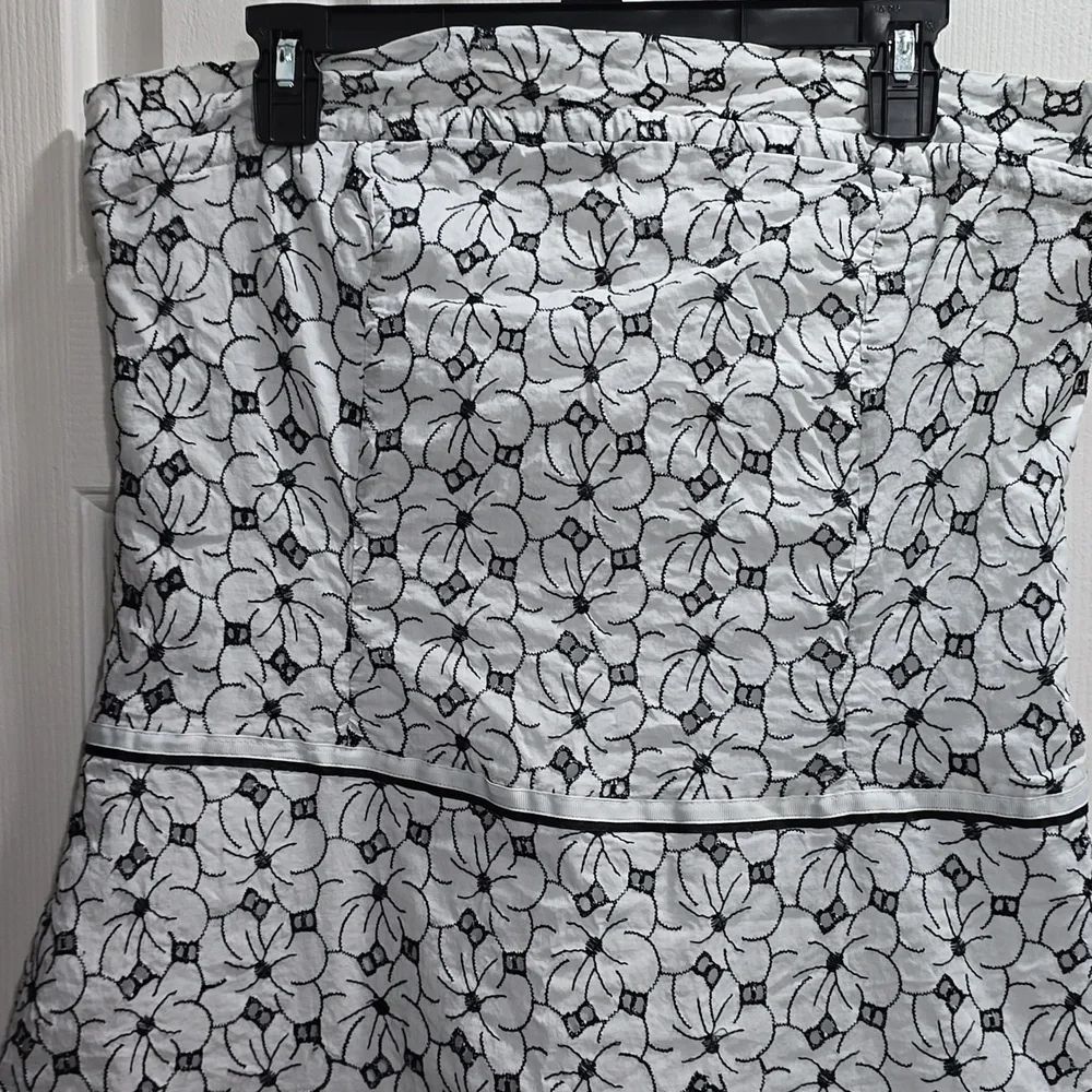 Autograph Black & White Floral Dress Size 14 - Picture 3 of 14